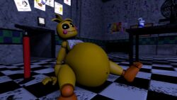 1girls 3d big_belly female five_nights_at_freddy's five_nights_at_freddy's_2 hyper hyper_belly inflated_belly inflation ryguy555 solo toy_chica_(fnaf) toy_chica_(love_taste)