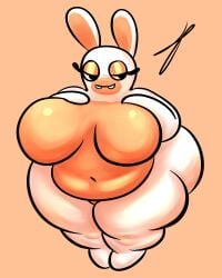 big_belly breasts eye_moisturizer fat featureless_breasts female fur huge_breasts rabbid raving_rabbids thick_thighs ubisoft video_games wide_hips