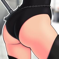 1girls ass ass_focus atlus female female_only kasumi_yoshizawa leotard mwxxxart persona persona_5 persona_5_royal pose posing solo sumire_yoshizawa tagme thick_thighs thighs