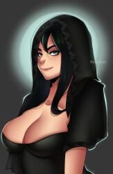 black_clothing black_hair blue_eyes breasts female_only huge_breasts large_breasts marta_(outlast) outlast outlast_2 red_barrels storycatt tall_female veil