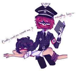 armband bad_parenting countryhumans father_and_son gay germany_(countryhumans) incest nazi nazi_germany_(countryhumans) swastika third_reich_(countryhumans) yaoi