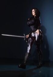 1girls 3d 3d_animation alternate_breast_size animated black_bodysuit bodysuit bouncing_breasts cleavage corset dark_hair female female_only female_solo gigantic_breasts holding_sword holding_weapon hourglass_figure huge_breasts kate_beckinsale longer_than_30_seconds no_sound selene_(underworld) skin_tight solo solo_female strutting sword tagme thin_waist top_heavy underworld vaako vampire vampire_girl vertical_video video walking wide_hips