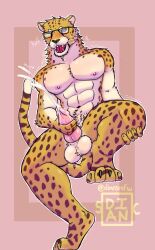 4_toes 5_fingers abs absurd_res animal_genitalia animal_penis anthro areola ball_tuft balls biceps blush bodily_fluids body_hair canine_genitalia canine_penis cheetah chest_hair chest_tuft claws cum cum_on_penis cum_on_self cumshot dian digital_drawing_(artwork) digital_media_(artwork) ejaculation erection eyewear feet felid feline fingers fur genital_fluids genitals glasses half-closed_eyes hi_res knot looking_pleasured male mammal masturbation muscular muscular_anthro muscular_male narrowed_eyes nipples nude one_eye_closed open_mouth orgasm pawpads paws pecs penile penile_masturbation penis pubes signature simple_background smile solo sound_effects spots spread_legs spreading teeth text toes tongue tuft wink