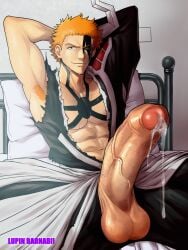 1boy abs armpit_hair armpits biceps bleach boner erection hyper hyper_balls hyper_genitalia hyper_penis hyper_testicles ichigo_kurosaki lupin_barnabi male male_focus male_only muscle muscles muscular muscular_arms muscular_ass muscular_back muscular_legs muscular_male muscular_thighs nipples pecs solo solo_male veins veiny_penis