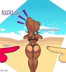 1girls 2futas anthro ass back back_view backboob beach big_ass big_breasts big_penis bikini bikini_bottom bikini_top breasts cally3d chica_(cally3d) chica_(fnaf) chiku chiku_(cryptia) clazzey clothed clothing cryptiacurves dialogue english_text erection faceless faceless_character faceless_futanari fazclaire's_nightclub female female_focus fexa fexa_(cryptia) five_nights_at_freddy's fnaf foxy_(cally3d) foxy_(fnaf) freddy_(fnaf) fredina's_nightclub fredina_(cally3d) frenni_(cryptia) frenni_fazclaire furry futanari mostly_nude scottgames self_upload shy_jaz solo_focus standing text