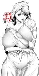 covering_breasts huge_breasts mature_female mo_yun-jeong voluptuous wide_hips yoongonji