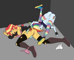 2girls anthro blood corpse death female female_death gore guro multiple_girls my_little_pony my_little_pony_equestria_girls rainbow_dash_(mlp) raped snuff sunset_shimmer