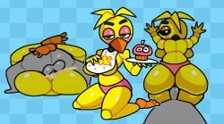 animatronic anthro ass avian avian_humanoid back_boob balls beak bedroom_eyes bent_over bib big_ass big_breasts big_butt bird black_eyes black_sclera blue_background blue_eyes bodily_fluids breasts checkered_background chicken clothing crushtrap cum cum_inside cupcake duo ejaculation eyeshadow faceless_male female first_person_view five_nights_at_freddy's five_nights_at_freddy's_2 from_front_position galliform gallus_(genus) genital_fluids genitals head_feathers head_tuft huge_butt human kneeling looking_at_viewer looking_back machine makeup male male/female mammal mating_press mechanical mechanophilia multiple_poses panties pattern_background penis phasianid pink_clothing pink_eyeshadow pink_panties pink_underwear pose reverse_cowgirl_position robot scottgames sex simple_background thick_thighs toy_chica_(fnaf) tuft underwear white_eyes white_pupils wide_hips yellow_body