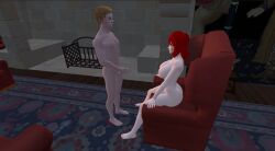 3d armchair background being_watched ben_copper completely_nude fireplace gryffindor_tower harry_potter harry_potter:_hogwarts_mystery jacob's_sibling looking_at_another masturbation nude on_chair red_hair sitting standing tagme watching_masturbation