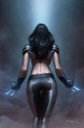 1girls ass ass_focus big_ass black_hair curvy curvy_figure female female_only fully_clothed jee-hyung_lee laura_kinney marvel marvel_comics mutant solo superheroine tight_clothing wide_hips x-23 x-force x-men