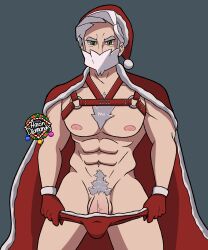 aarondiamandis bara christmas daddy drayden gay nintendo pokemon pokemon_bw santa_claus santa_costume