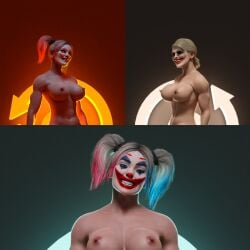 1girls 3d 3d_(artwork) abs alternate_version_available batman_(series) big_breasts blacnovasfm blonde_female blonde_hair breasts busty clown_makeup completely_naked completely_naked_female completely_nude completely_nude_female curvaceous curvy curvy_figure dc dc_comics different_hair_style dr._harleen_quinzel eyebrows eyelashes eyes female female_only fit fit_female hair harleen_quinzel harley_quinn harley_quinn_(injustice) injustice_2 large_breasts legs light_skin lips muscular muscular_female smile solo upper_body