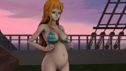 2023 3d animated belly_deformation bloated_belly bottomless fart fart_cloud fart_fetish farting female female_only fetishtrash mp4 nami one_piece post-timeskip pussy sound tagme video