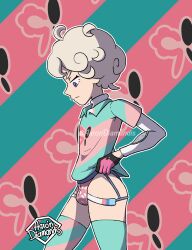 aarondiamandis bede_(pokemon) beet_(pokemon) femboy gay jockstrap nintendo pink_background pokemon pokemon_(species) pokemon_ss sylveon