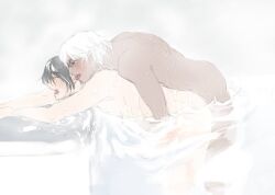 2boys anal artist_request bath corrin_(fire_emblem) corrin_(fire_emblem)_(male) dark-skinned_male dark_skin fire_emblem fire_emblem_fates male male_only niles_(fire_emblem) nintendo non-web_source white_hair yaoi