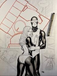 1boy 1boy1girl 1girls ass big_ass cake caked_up canon_couple couple curvy cyclops_(x-men) dat_ass fat_ass female frank_cho gloves jean_grey male male/female marvel marvel_comics mutant scott_summers sentinel straight_hair superhero superheroine thick thick_thighs thighs tight_clothing voluptuous voluptuous_female wide_hips x-men