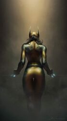 1girls ass ass_focus big_ass black_hair curvy curvy_figure female female_only fully_clothed jee-hyung_lee laura_kinney marvel marvel_comics solo superheroine tight_clothing wide_hips wolverine_(x-men) x-23 x-men