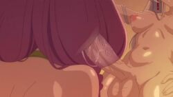 1futa 1girls aura_(sousou_no_frieren) balls blowjob facefuck fellatio frieren futa_on_female large_penis light-skinned_female light-skinned_futanari senukin_(artist) sound sousou_no_frieren tagme video