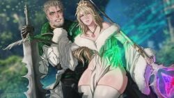 2boys baldur's_gate_3 bimbo blonde_hair clothed craftsper dragon_age dragon_age_inquisition elf elf_femboy fantasy femboy gay gay_male human knight mage male male_only medieval no_sex portrait sfw tav wallpaper