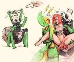 2026 4_arms anal anal_sex antennae_(anatomy) anthro arachnid areola arms_tied arthropod arthropod_abdomen arthropod_webbing big_penis black_areola black_body black_exoskeleton black_nipples blush blush_lines bodily_fluids bondage bound breasts closed_eyes currentlytr_ash double_penetration empty_eyes exoskeleton eyelashes female female_human female_penetrated fish_hooking flashing flashing_breasts generation_5_pokemon generation_9_pokemon genital_fluids genitals green_body green_exoskeleton grey_body grey_exoskeleton group gynomorph gynomorph/female gynomorph_anthro gynomorph_penetrating gynomorph_penetrating_female gynomorph_taur hair hair_bun hands_behind_back head_tilt heart_symbol hearts_around_head hi_res human human_on_anthro human_on_taur humanoid_genitalia humanoid_vulva insects intersex intersex/female intersex_anthro intersex_penetrating intersex_penetrating_female intersex_taur interspecies jewelry leavanny lips long_hair long_penis mammal mandibles medium_breasts motion_lines multi_arm multi_limb multicolored_body multicolored_exoskeleton navel necklace nintendo nipples non-mammal_breasts non-mammal_nipples nude nude_anthro nude_female nude_gynomorph nude_human nude_taur one_eye_closed open_mouth penetration penile penile_penetration penis penis_in_ass penis_in_vagina pink_areola pink_nipples pink_penis pink_tongue pointy_ears pokemon pokemon_(species) pokemorph quadruped red_eyes red_hair red_lips sex short_hair standing stomach_bulge tarountula taur teeth tongue trio two_tone_body two_tone_exoskeleton vaginal_fluids vaginal_fluids_on_penis vaginal_penetration vulva web_bondage white_hair yellow_body yellow_exoskeleton