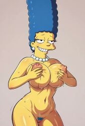 ai_generated animated big_breasts caressing_breasts jiggling_breasts marge_simpson music nude pubic_hair pussy sound tagme the_simpsons video