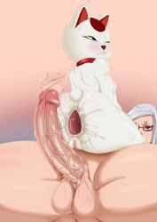 1futa after_anal anthro anus ass ayase_seiko balls cat_humanoid cum_in_ass dandadan dickgirl ejaculation feline feline_humanoid full_body futanari intersex light-skinned_futa light_skin maneki-neko nude nude_futa penis pussy sakefanx scrotum testicles turbo_granny_(dandadan) uncensored veiny_penis