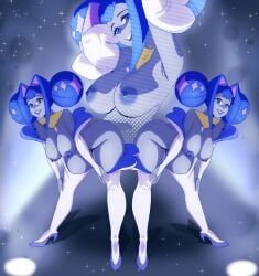 breasts coolerinker cyborg gwen_(knights_of_guinevere) heels knights_of_guinevere posing princess robot_girl sexy_pose tall_woman thick_ass thighhighs thighs