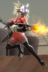 3_fingers 3_toes 3d_(artwork) alien armor avian avian_caruncle bodysuit breasts camel_toe claws clothing colored digital_media_(artwork) digitigrade feather_hair feathered_crest feathers feet female finger_claws fingers fire flamethrower glowing glowing_eyes gun halo_(series) harness head_crest headgear helmet holding_flamethrower holding_object holding_ranged_weapon holding_weapon holstered_weapon kig-yar microsoft nipple_outline non-mammal_breasts open_mouth pink_eyes pseudo_hair pyro_(team_fortress_2) ranged_weapon scalie shotgun skinsuit solo syn_cah synca t'vaoan team_fortress_2 tight_clothing toe_claws toes valve weapon xbox_game_studios yellow_body yellow_feathers