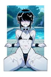 ai_generated ai_generated_image cum_in_mouth female gothic_girl lucy_loud nickelodeon poolside