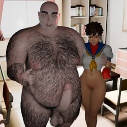 exited fat_male fortnite looking_at_viewer penis penis_erection sakura_kasugano sakura_kasugano_(fortnite) seductive_look seductive_smile street_fighter