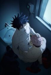 ai_generated bara gay haxpyflawaa3d1u male male_focus male_only muscular muscular_male yaoi