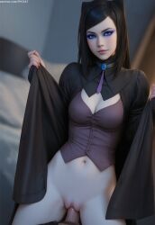 1boy 1boy1girl 1girls ai_generated anime anime_character bare_thighs bedroom bedroom_sex belly_button black_clothing black_hair blue_eyeshadow blurry_background bodily_fluids bottomless bottomless_female cleavage cowgirl_position ergo_proxy eyeliner eyeshadow facing_viewer female female_human female_on_top female_penetrated front_view genital_fluids genitals goth goth_girl gothic half-dressed half_naked human human_female human_male indoors indoors_sex legs_apart light-skinned_female light_skin lipstick long_hair makeup male male/female male_human male_pov male_pubic_hair medium_breasts medium_penis nai_diffusion navel novelai pale-skinned_female pale_skin patreon_url penetration penile penile_penetration penis penis_in_pussy photorealistic pink_lipstick pov pov_crotch pov_male pov_sex pujopg pussy pussy_juice pussy_juice_drip pussy_juice_on_penis pussy_juice_trail pussy_lips re-l_mayer realistic sex shaved_pussy straddling straight straight_hair straight_sex thick_thighs thighs vagina vaginal_fluids vaginal_juices vaginal_penetration vaginal_sex white-skinned_female white_body white_skin