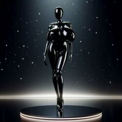 3d ai_generated ai_slop ai_video balls chrome dark-skinned_futa faceless fembot futanari grok metallic_body metallic_skin onahole penis robot shiny_skin sphere_creature tagme twerking video weird