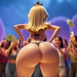 ai_generated ass ass_bigger_than_head ass_expansion ass_focus bikini blonde_hair dancing gemini gold_boombox_(prevence) grok_imagine huge_ass illumination_entertainment princess_rosalina super_mario_bros. tagme thick_ass twerk twerking video