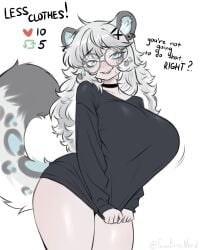 1girls big_ass big_breasts challenge female female_only frostbitenerd huge_breasts meme meme_reference oc original original_character snow_leopard snow_leopard_ears snow_leopard_girl snow_leopard_humanoid snow_leopard_tail snowy_(frostbitenerd) tagme thick_thighs traced traced_art twitter twitter_strip_game twitter_strip_game_(meme)