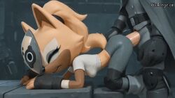 ai_generated all_fours animated clothed_sex doggy_style from_behind from_behind_position sex sonic_(series) whisper_the_wolf