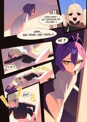 1futa 1girls accident araga_kiwi big_penis bottomless breasts comic door erection female futa_on_futa futanari hakhpu hakhpu2nd hiding_erection hiiragi_utena human light-skinned_female light-skinned_futa light_skin lowres mahou_shoujo_ni_akogarete male_on_futa page_2 penis reyyy_(artist) shirt_pull smooth_penis source_request tagme