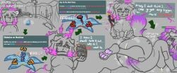 absurd_res anthro bodily_fluids canid canine corruption cum cum_inside deer deerpuppyy duo female gameplay_mechanics genital_fluids gui health_bar hi_res hybrid imp_(risk_of_rain) impregnation inflation lactating mammal mint_the_deerpuppy pregnant pregnant_anthro pregnant_female pregnant_sex pubic_tattoo risk_of_rain sex tattoo transformation