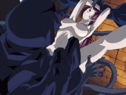 00s 1girls 2002 animated anime_screenshot arms_up basement bible_black bible_black_gaiden blush bouncing_breasts breasts cloak closed_eyes cum cum_in_mouth cum_in_pussy demon demon_boy demon_wings fellatio female forced hood hoodie irrumatio large_breasts legs_apart legs_up long_hair nipples nude open_mouth oral rape red_hair robe saliva sex sweat tagme takashiro_hiroko tentacle tentacle_sex wings