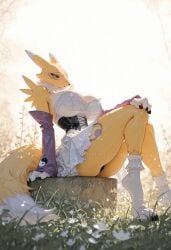 1girls ai_generated bandai_namco digimon digimon_(species) female furrxel renamon solo tagme