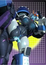 2026 3d 3d_(artwork) 3d_render areola areolae autobot big_breasts blue_eyes blue_highlights breasts breasts_out cop cybertronian decepticon drooping_breasts female full_nelson nipples penetration purple_body robot robot_girl soundpunk501 strongarm_(transformers) thick_thighs transformers transformers_prime transformers_robots_in_disguise_(2015) vehicon white_body