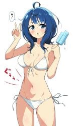 1girls 2d 2d_(artwork) 2d_artwork :o ahoge ass_visible_through_thighs bare_arms bare_belly bare_chest bare_hands bare_hips bare_legs bare_midriff bare_navel bare_shoulders bare_skin bare_thighs belly belly_button big_breasts bikini bikini_bottom bikini_only bikini_top blue-eyed_female blue-haired_female blue_eyes blue_hair blush blush_face blushing_at_viewer blushing_female blushing_lines breasts breasts_apart busty busty_female busty_girl busty_teen busty_teenager collarbone curvaceous curvaceous_body curvaceous_female curvaceous_figure curvaceous_hips curvaceous_teenager curvy curvy_body curvy_female curvy_figure curvy_hips curvy_teen digital digital_art digital_drawing digital_drawing_(artwork) digital_media digital_media_(artwork) drawing eggman_(ni_tamagoex) elbows exposed_arms exposed_belly exposed_chest exposed_hips exposed_legs exposed_midriff exposed_navel exposed_shoulders exposed_skin exposed_thighs eyebrows_visible_through_hair female female_focus female_only fingernails fingers front-tie_bikini front-tie_bikini_top groin half_naked half_nude halterneck high_resolution high_school_student highres hourglass_figure inframammary_fold inguinal_crease inguinal_ligament large_boobs large_breasts lean_figure long_hair looking_at_viewer make_heroine_ga_oo_sugiru! midriff naked naked_female naked_woman narrow_waist navel nude nude_female nudity open_mouth parted_lips peace_sign popsicle posing posing_for_the_viewer posing_naked posing_nude school_girl schoolgirl semi_nude shoulders side-tie_bikini sign simple_background slender_body slender_waist slim_female slim_waist solo standing string_bikini swimsuit swimwear teen_girl teenage_female teenage_girl teenage_tits teenager thick_thighs thigh_gap thighs upper_body v v_sign white_background white_bikini white_bikini_bottom white_bikini_top white_swimsuit white_swimwear wide_hips yanami_anna young_female young_woman