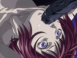 00s 1girls 2002 animated anime_screenshot arms_up bible_black bible_black_gaiden blush bouncing_breasts breasts closed_eyes cum cum_in_mouth demon demon_boy drooling fellatio female forced implied_rape implied_sex irrumatio large_breasts long_hair nipples open_mouth oral precum purple_eyes red_hair saliva surprised sweat tagme takashiro_hiroko tentacle tentacle_sex veins