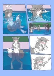 lewdsyrup breasts pussy nude furry anthro 1girls female tagme pool embarrassed
