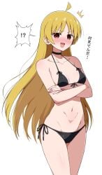 !? 1girls 2d 2d_(artwork) 2d_artwork adult adult_female ahoge almost_naked almost_nude arm_under_breasts arms_crossed arms_under_breasts average_breasts bare_arms bare_belly bare_chest bare_hands bare_hips bare_legs bare_midriff bare_navel bare_shoulders bare_skin bare_thighs belly belly_button bewitching_thighs bikini bikini_bottom bikini_only bikini_top black_bikini black_bikini_bottom black_bikini_top black_choker black_swimsuit black_swimwear blonde-haired_female blonde_female blonde_hair blonde_hair_female blush blush_face blushing_at_viewer blushing_female blushing_lines bocchi_the_rock! breasts child_bearing_hips choker collarbone crossed_arms curvaceous curvaceous_body curvaceous_female curvaceous_figure curvaceous_hips curvy curvy_body curvy_female curvy_figure curvy_hips digital digital_art digital_drawing digital_drawing_(artwork) digital_media digital_media_(artwork) drawing eggman_(ni_tamagoex) elbows embarrassed embarrassed_exposed_female embarrassed_expression embarrassed_female embarrassed_nude_female exposed_arms exposed_belly exposed_chest exposed_hips exposed_legs exposed_midriff exposed_navel exposed_shoulders exposed_skin exposed_thighs eyebrows_visible_through_hair female female_focus female_only fertile_hips fingernails fingers flustered flustered_female groin halterneck high_resolution highres hourglass_figure ijichi_seika inframammary_fold inguinal_crease inguinal_ligament lean_figure long_hair looking_at_viewer mature mature_female medium_breasts midriff mostly_nude naked naked_female naked_woman narrow_waist navel nearly_nude nude nude_female nudity open_mouth open_mouth_smile orange-eyed_female orange_eyes parted_lips practically_nude shoulders side-tie_bikini simple_background slender_body slender_waist slim_female slim_waist smile smiley_face smiling smiling_at_viewer solo standing string_bikini swimsuit swimwear thighs tongue upper_body white_background wide_hips yellow-haired_female yellow_hair