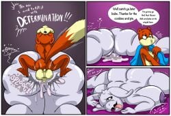 1boy 1boy1girl 1girls ahe_gao big_ass big_breasts cartoonfan402 comic comic_page conker conker's_bad_fur_day conker_the_squirrel cum cum_in_pussy cum_inside doggy_style from_behind from_behind_position larger_female orgasm orgasm_face size_difference smaller_male toriel undertale