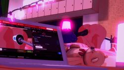 dark-skinned_female dildo_in_pussy dildo_penetration dragon_horns dragon_tail fuck_machine horns koikatsu mordred23 naked_female purple_eyes purple_hair streaming yrya_(mordred23)