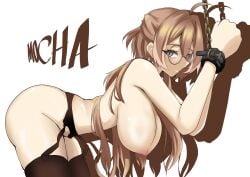 1girls big_breasts big_butt brown_hair chains female glasses gray_eyes hispanic_virtual_youtuber indie_virtual_youtuber latam_virtual_youtuber light-skinned_female light_skin lp_kuroneko mocha_monochrome nipples virtual_youtuber vtuber vtuberfanart