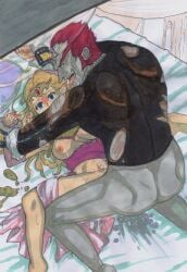 1boy 1girls abuse abused abused_female age_difference bite_mark bite_mark_on_breast bite_marks blonde-haired_female blonde_female blonde_hair blue_eyes bottomless bottomless_male breasts breasts_out broken_rape_victim cum dominant dominant_male domination dress dress_lift drool drooling drooling_tongue enslaved_royal forced forced_exposure forced_sex forehead_jewel functionally_nude functionally_nude_female ganondorf ganondorf_(ocarina_of_time) gerudo grabbing grabbing_arm hylian hylian_ears implied_cum_inside implied_penetration implied_sex legs legs_apart legs_forced_open legs_spread long_hair medium_breasts missionary_position nipples nonconsensual obscured_penetration ocarina_of_time older_male older_male_and_younger_female on_back on_bed pinned pinned_arms pinned_down pointy_ears princess_zelda rape raped_by_enemy raped_female raped_into_submission raped_royalty red_hair restrained restrained_arms restrained_wrists ripped_clothing ripping_clothing rough_sex sadism sadistic_smile saliva scared scared_expression size_difference tan_boku the_legend_of_zelda tiara tongue tongue_out torn_clothes torn_clothing younger_female zelda_(ocarina_of_time)