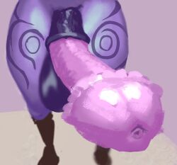 2025 absurd_res animal_genitalia animal_penis balls big_balls big_penis celestial_being close-up equine_genitalia equine_penis erection flared_penis front_view genital_close-up genital_focus genitals gynomorph hi_res humanoid intersex league_of_legends markings medial_ring penis penis_close-up penis_focus penis_towards_viewer post_meridiem purple_body riot_games simple_background solo soraka standing tencent thick_thighs urethra